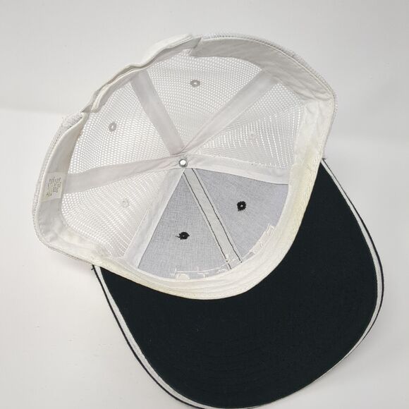 Emesto Silver Strapback Mesh Back Trucker Hat Black One Size Colorblock - Picture 6 of 8